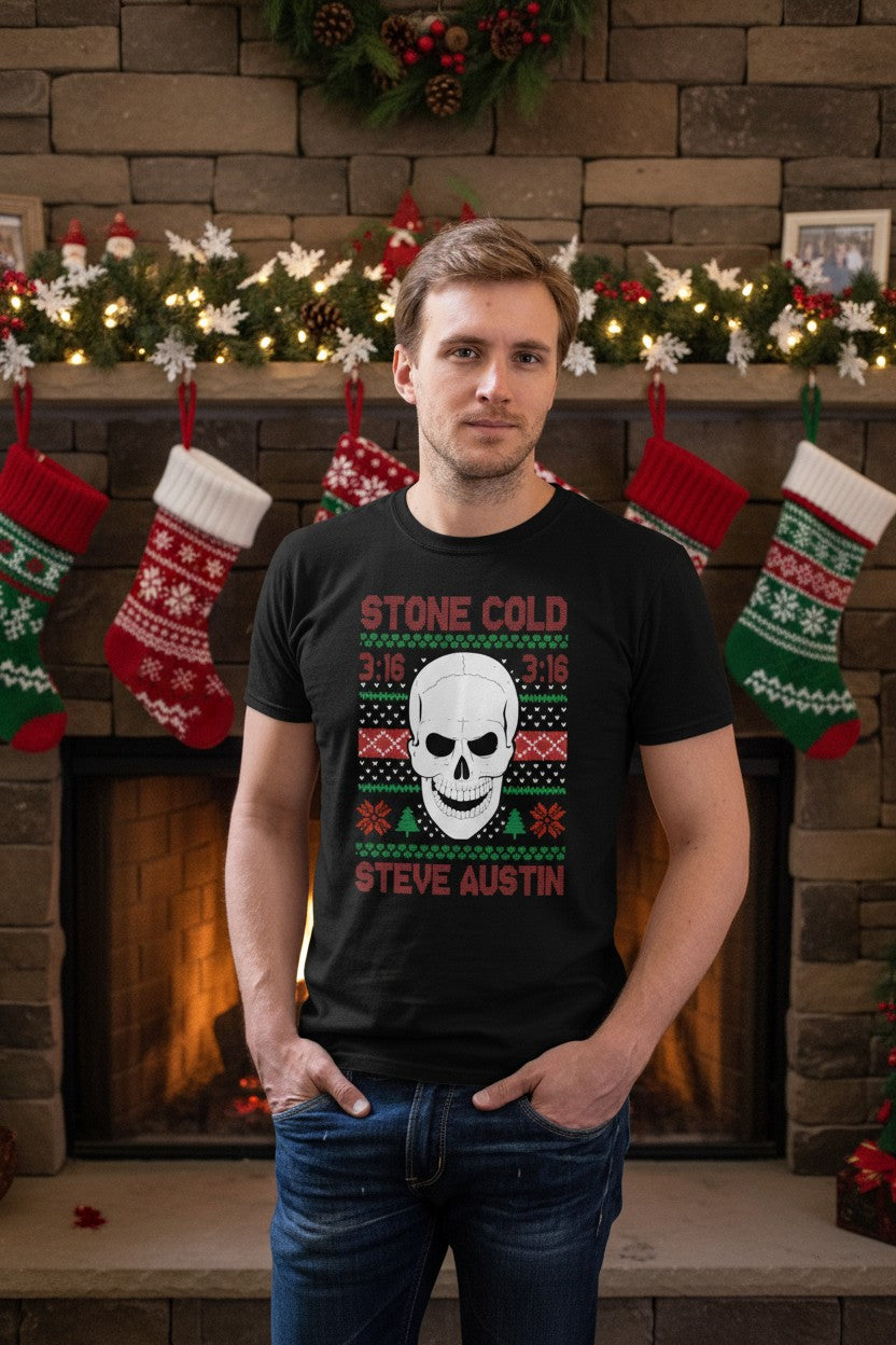 Stone Cold Steve Austin 3:16 Ugly Christmas T-shirt