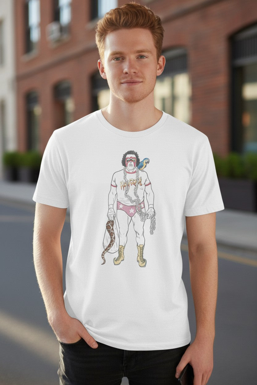 Rowdy Macho Warrior Giant Snake Junkyard Sheik Koko T-shirt