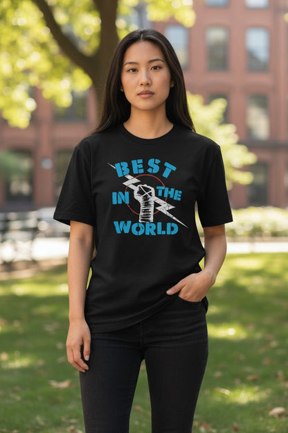 CM Punk Best In The World Blue Black Logo T-shirt