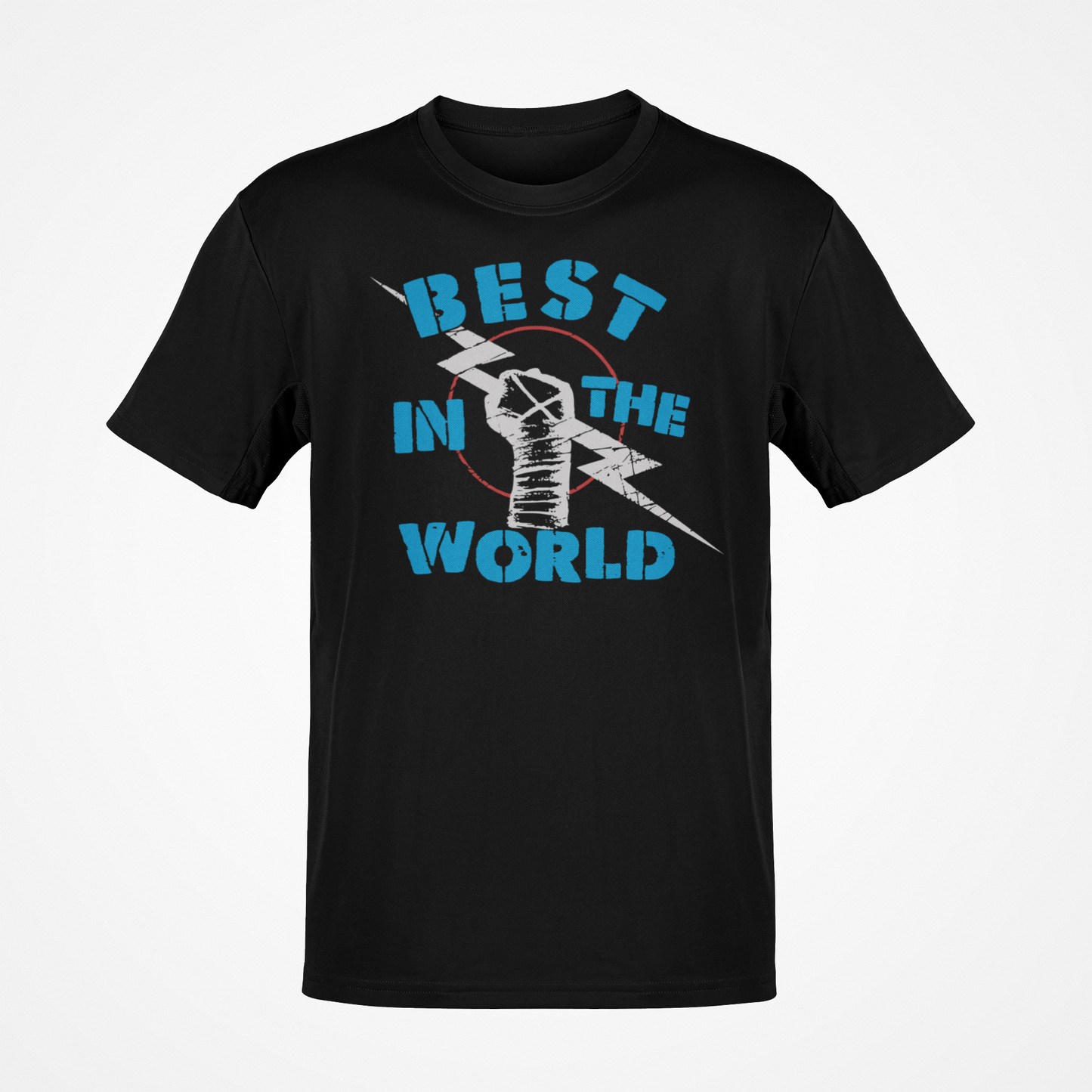 CM Punk Best In The World Blue Black Logo T-shirt
