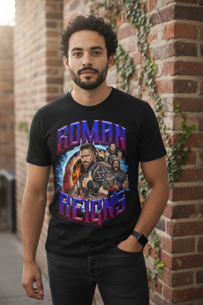 Roman Reigns Total Dominance Mens Black T-shirt