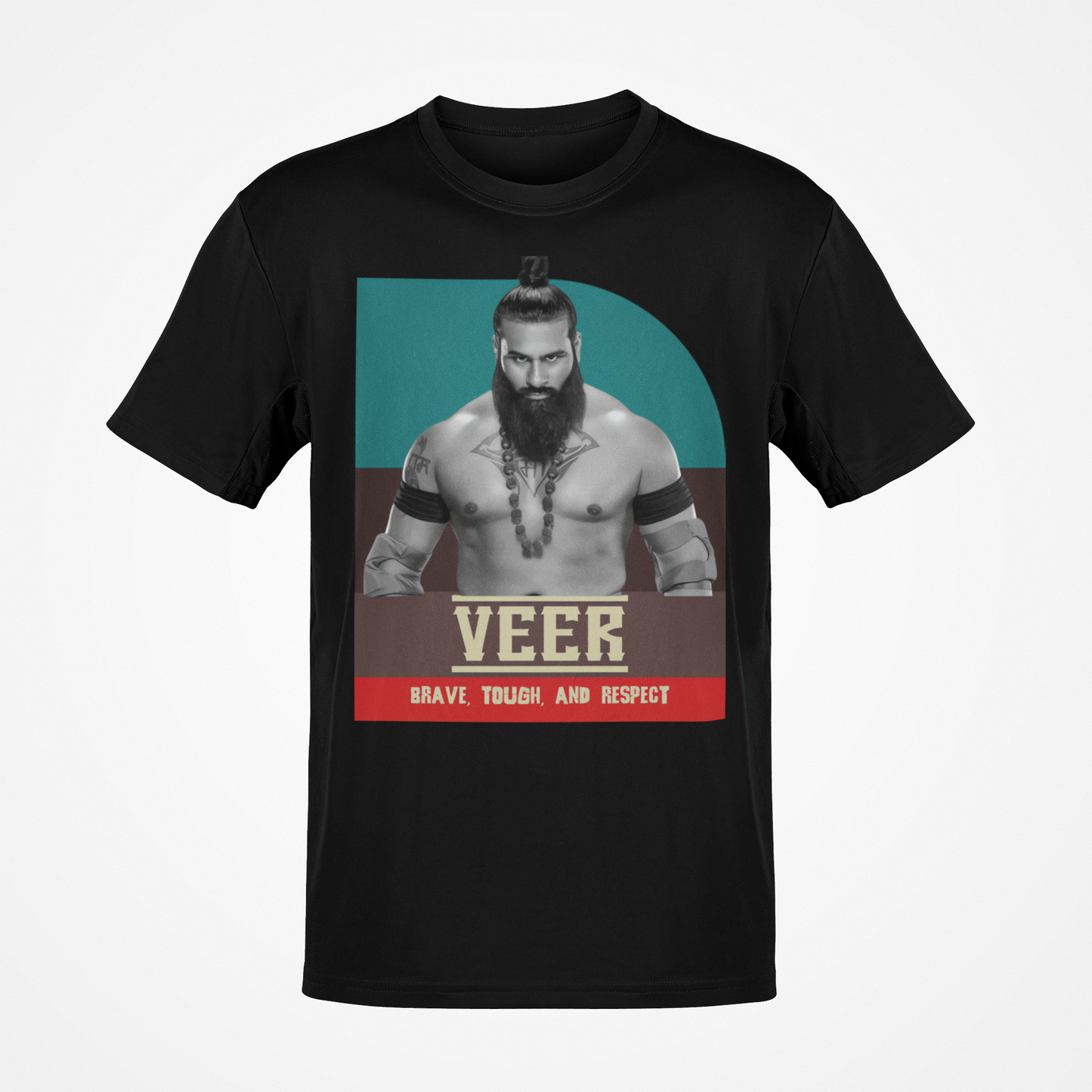 Veer Brave Tough and Respect Black T-shirt