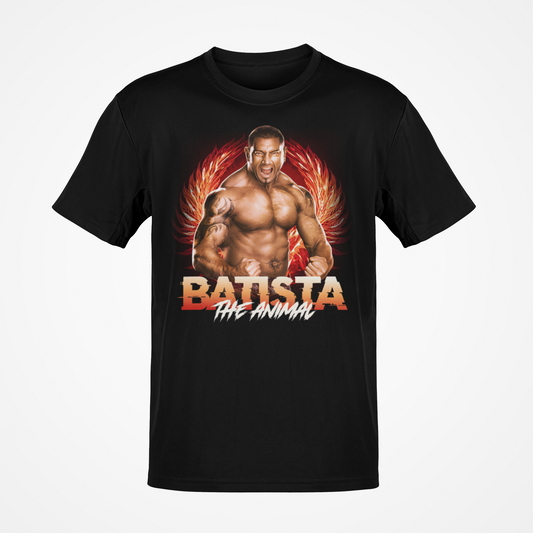 Batista The Animal Fist Pose Black T-shirt