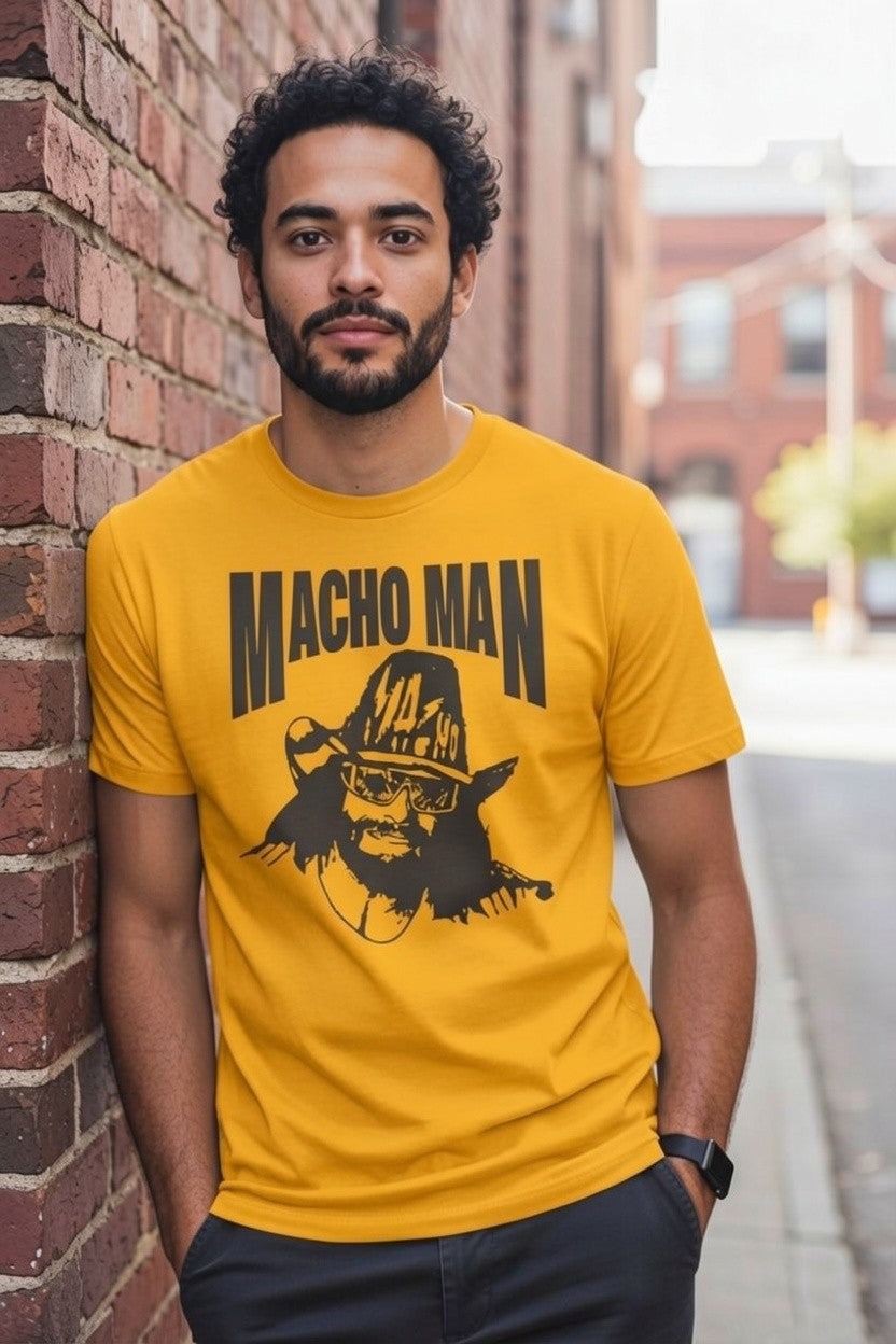 Macho Man Randy Savage Big Yellow Hat T-shirt