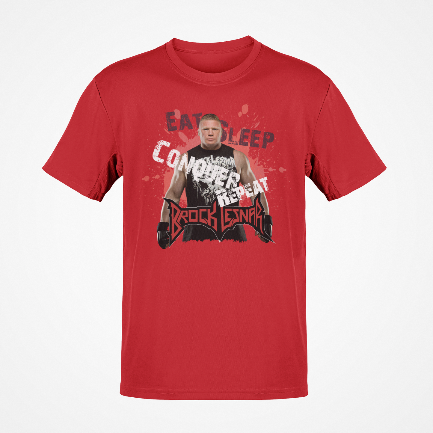 Brock Lesnar Eat Sleep Conquer Repeat Mens Red T-shirt
