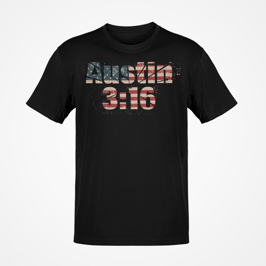 Stone Cold Steve Austin 3:16 USA Black T-shirt