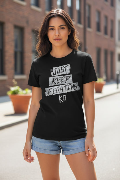 Kevin Owens Just Keep Fighting Duct Tape Black T-shirt