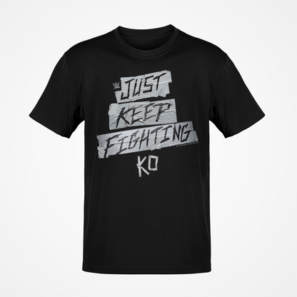 Kevin Owens Just Keep Fighting Duct Tape Black T-shirt