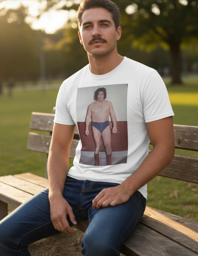 Andre the Giant Full Color Lightweight White T-shirt