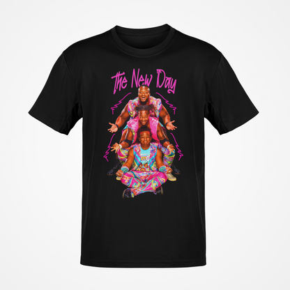 The New Day Purple Name Black T-shirt