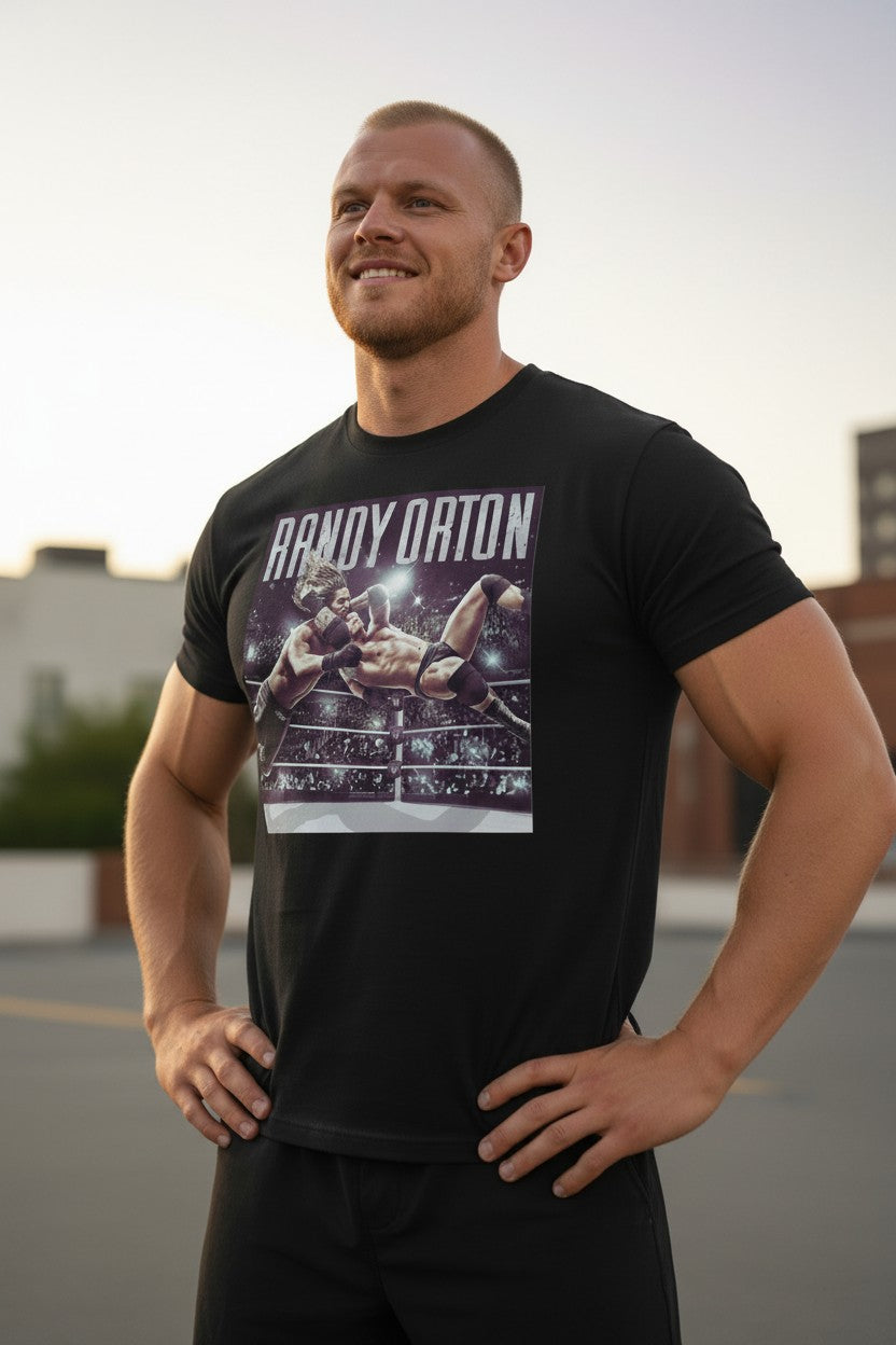 Randy Orton Super RKO vs Seth Rollins Black T-shirt