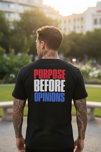 Austin Theory Purpose Before Opinions Mens T-shirt