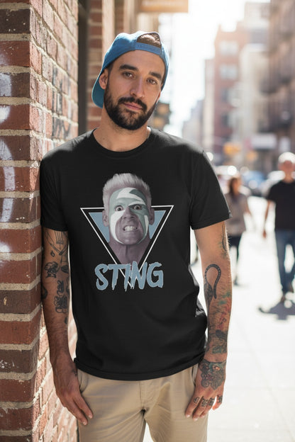 Sting Painted Face Mens Black T-shirt