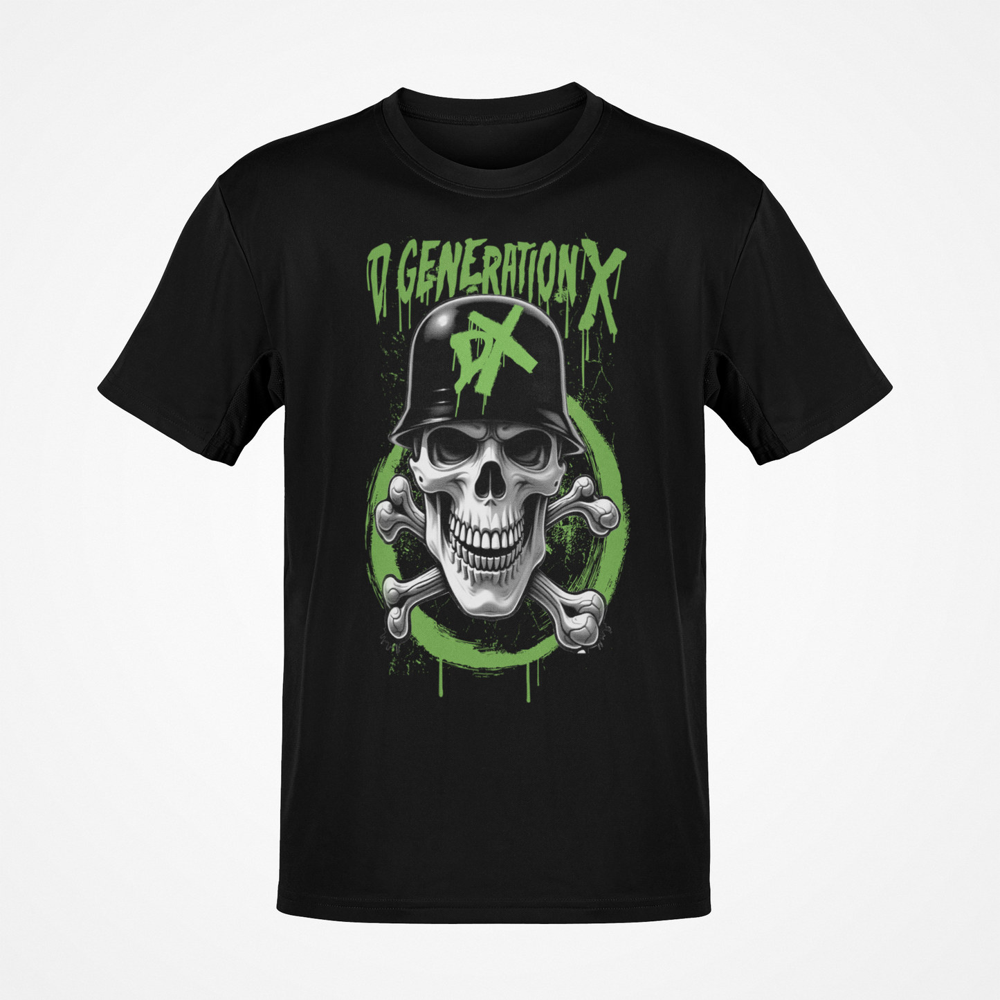 D-Generation X DX Logo Helmet Skull T-shirt