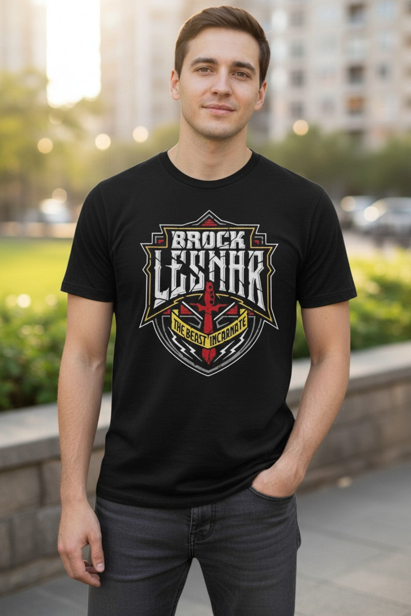 Brock Lesnar The Beast Incarnate Shield Logo T-shirt