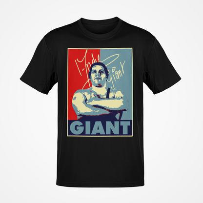 Andre the Giant Red Blue Logo T-shirt