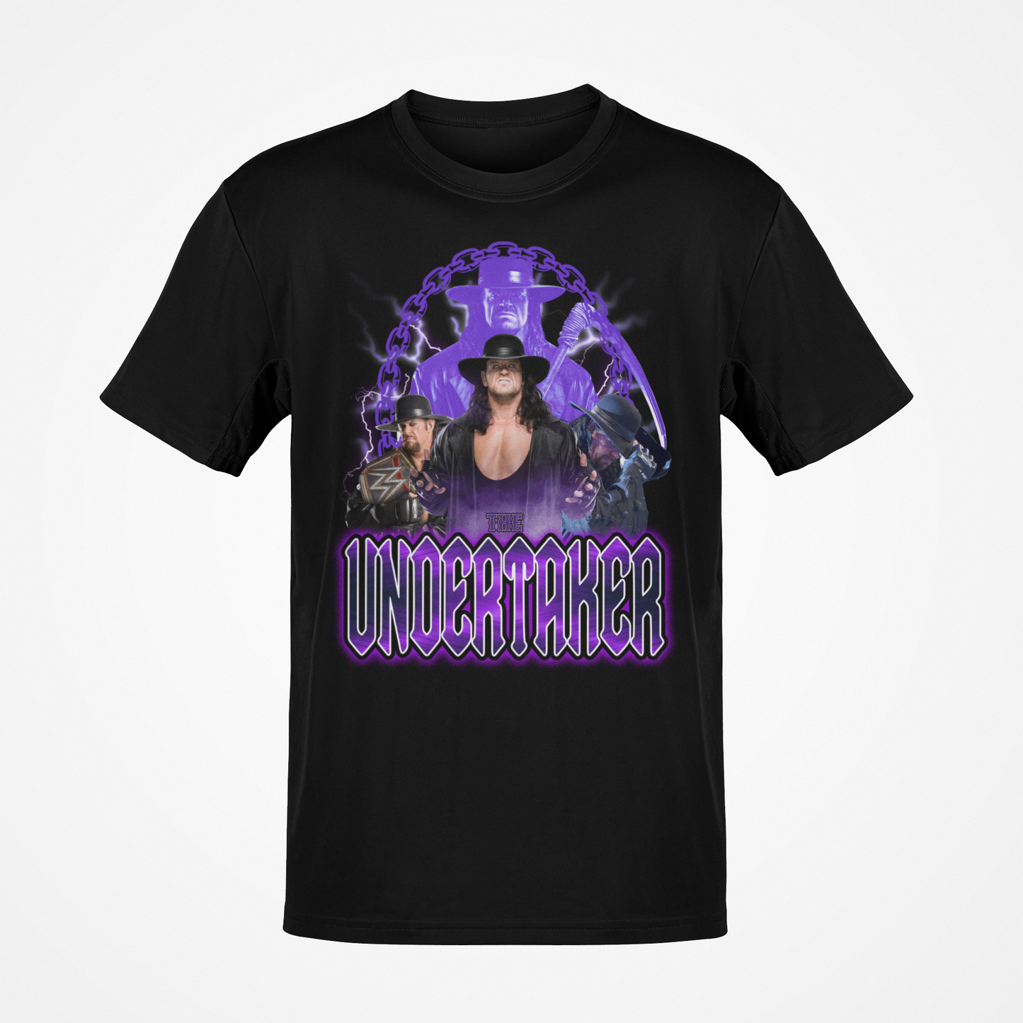 Undertaker Legendary Purple Mens Black T-shirt