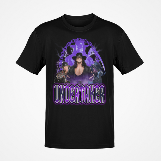 Undertaker Legendary Purple Mens Black T-shirt