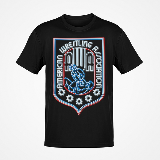 AWA Neon Logo American Wrestling Alliance T-shirt