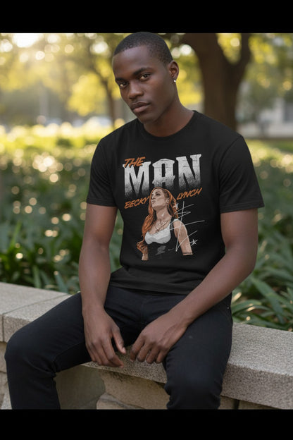 Becky Lynch The Man Cartoon Logo T-shirt