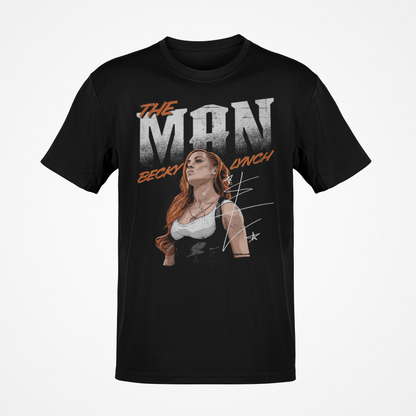 Becky Lynch The Man Cartoon Logo T-shirt