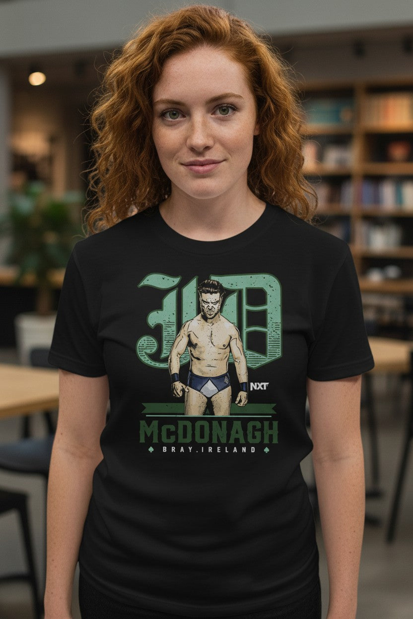 JD McDonough Old English Black T-shirt