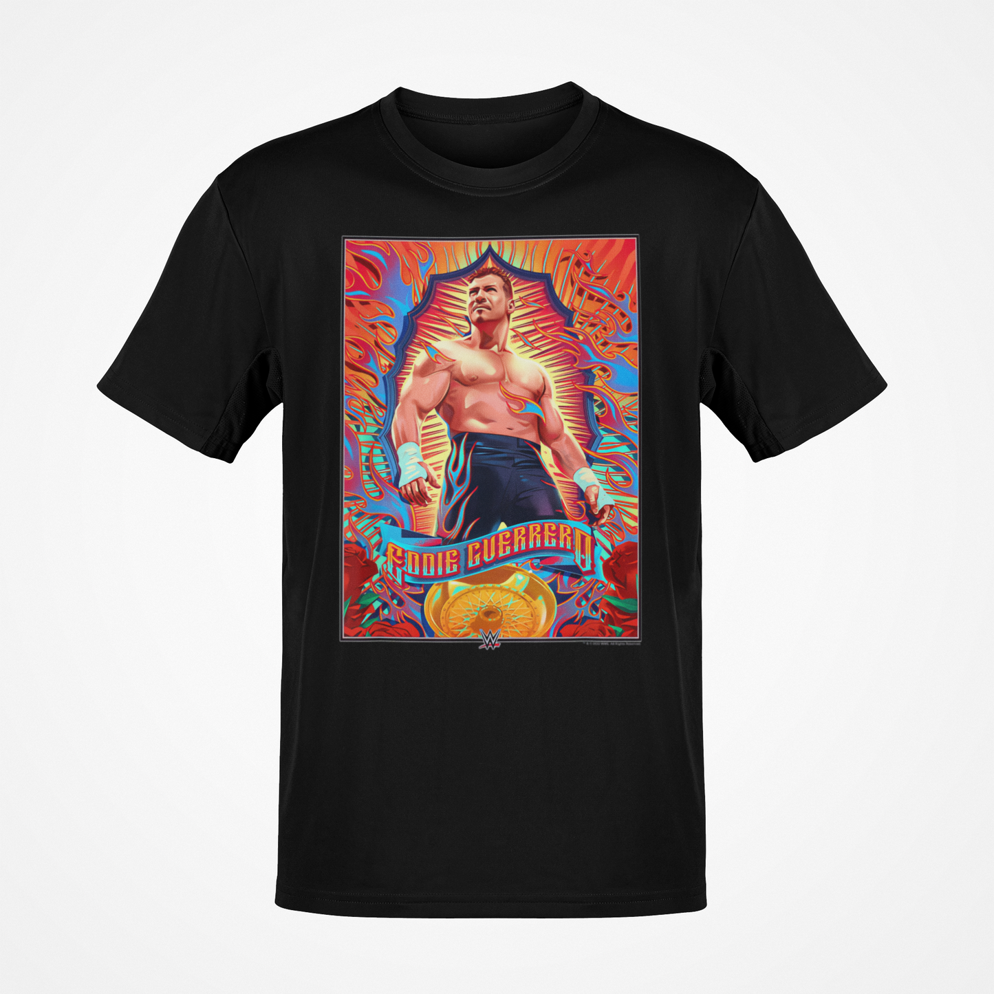 Eddie Guerrero Cartoon Poster Black T-shirt