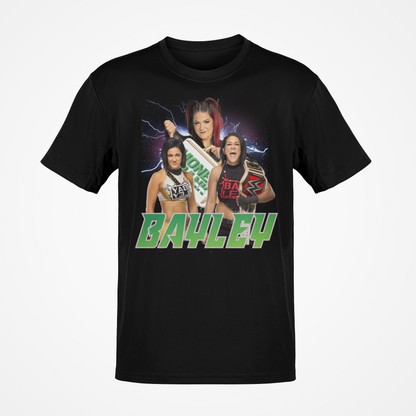 Bayley Money in The Bank Three Pose Black T-shirt