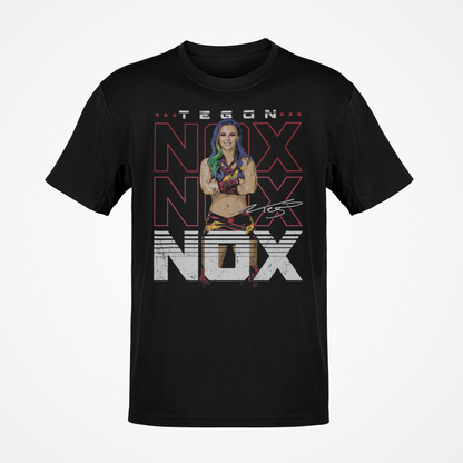 Tegan Nox Cartoon Pose Black T-shirt
