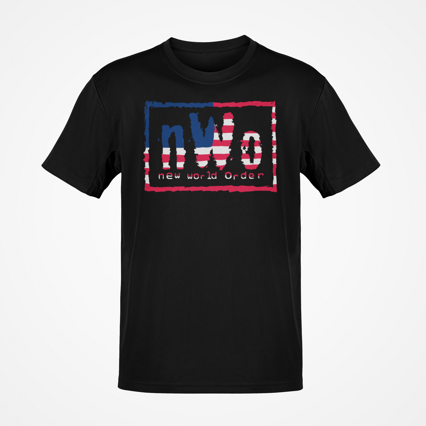 nWo New World Order Red White Blue USA Logo T-shirt