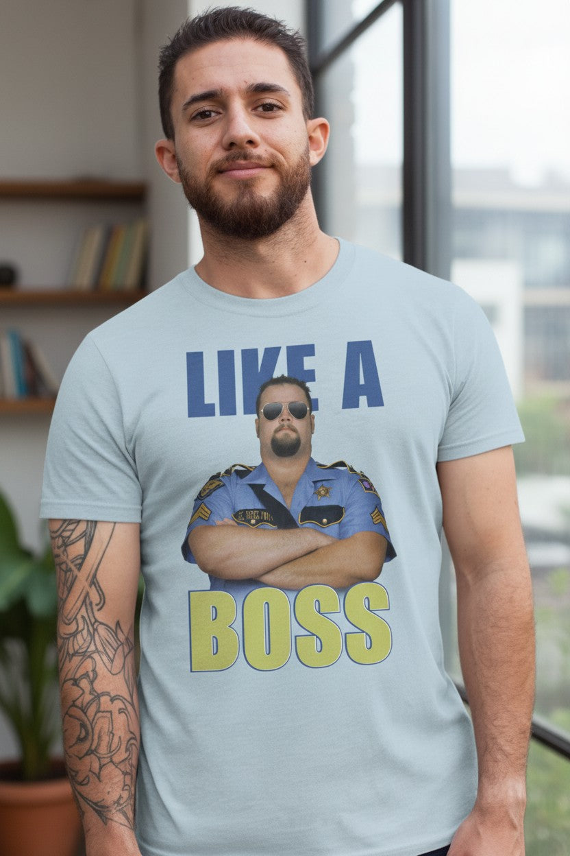 Big Boss Man Like a Boss Blue T-shirt