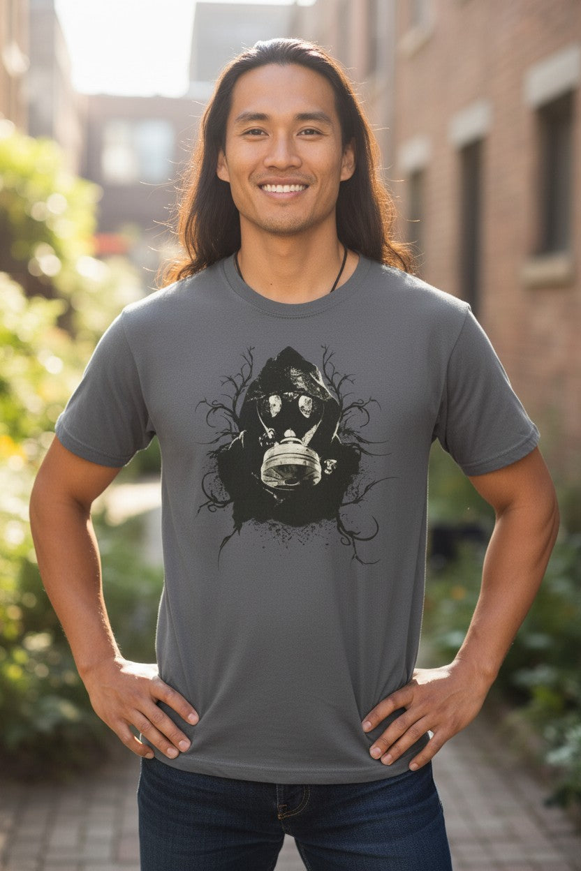 Randy Orton Gas Mask Mens Grey T-shirt