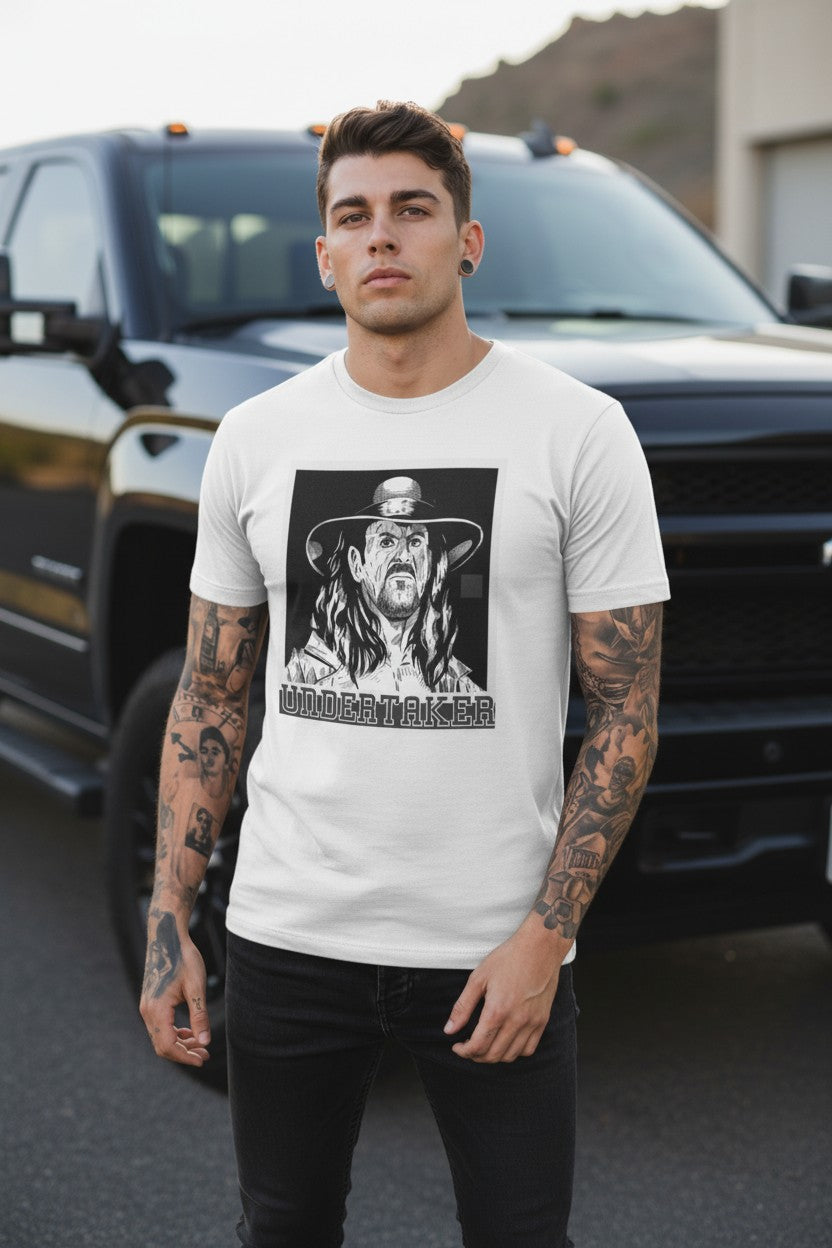Undertaker Black White Portrait T-shirt