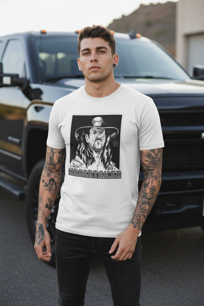 Undertaker Black White Portrait T-shirt