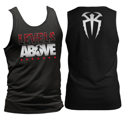 Roman Reigns Levels Above Black Sleeveless Muscle T-shirt