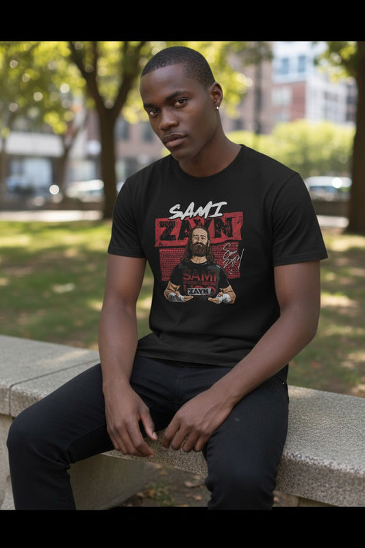 Sami Zayn Signtaure Pose Black T-shirt