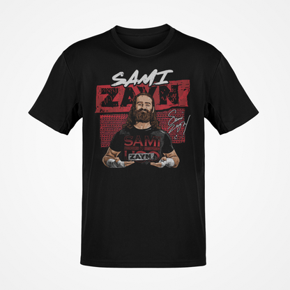 Sami Zayn Signtaure Pose Black T-shirt