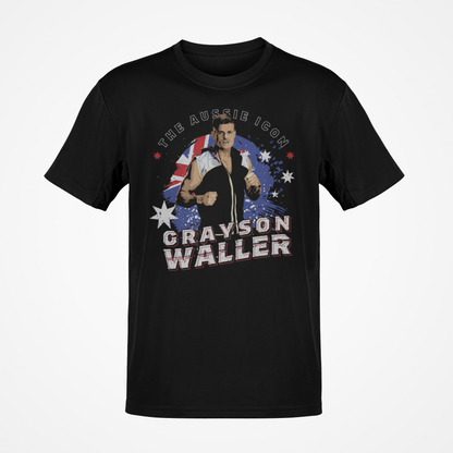 Grayson Waller The Aussie Icon Black T-shirt