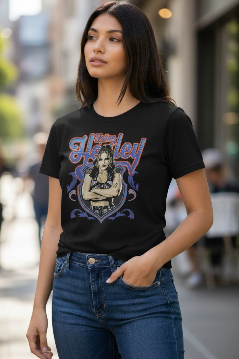 Fallon Henley Framed Black T-shirt