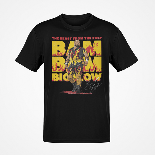 Bam Bam Bigelow Beast From The East Black T-shirt