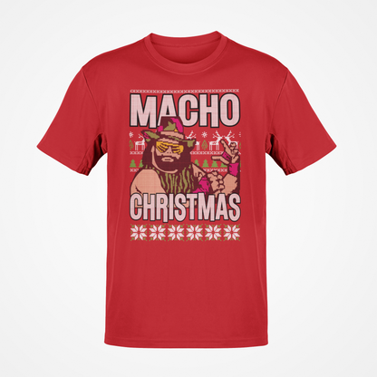 Macho Man Randy Savage Xmas Christmas WWE Mens Red T-shirt