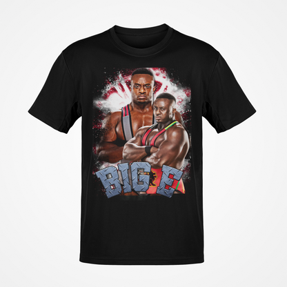 WWE Big E Fierce Face Mens Black T-shirt