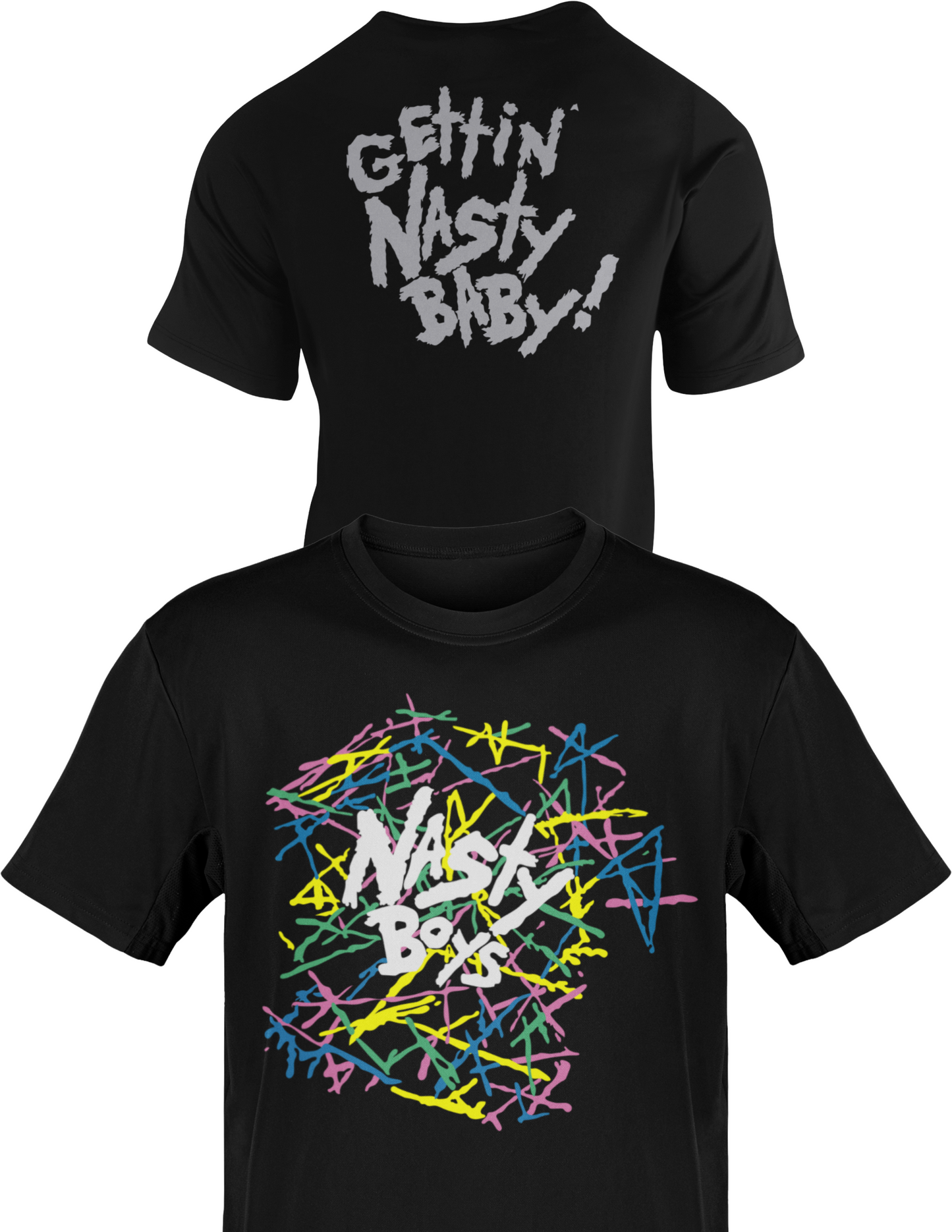 WCW The Nasty Boyz Gettin Nasty Baby Mens Black T-shirt