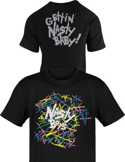 WCW The Nasty Boyz Gettin Nasty Baby Mens Black T-shirt