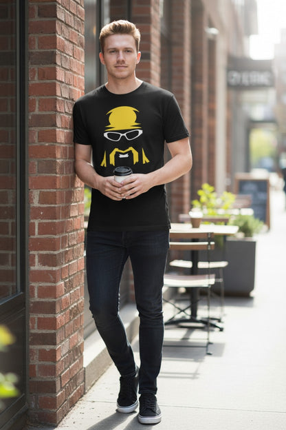 Hulk Hogan Gold Outline Silhouette T-shirt