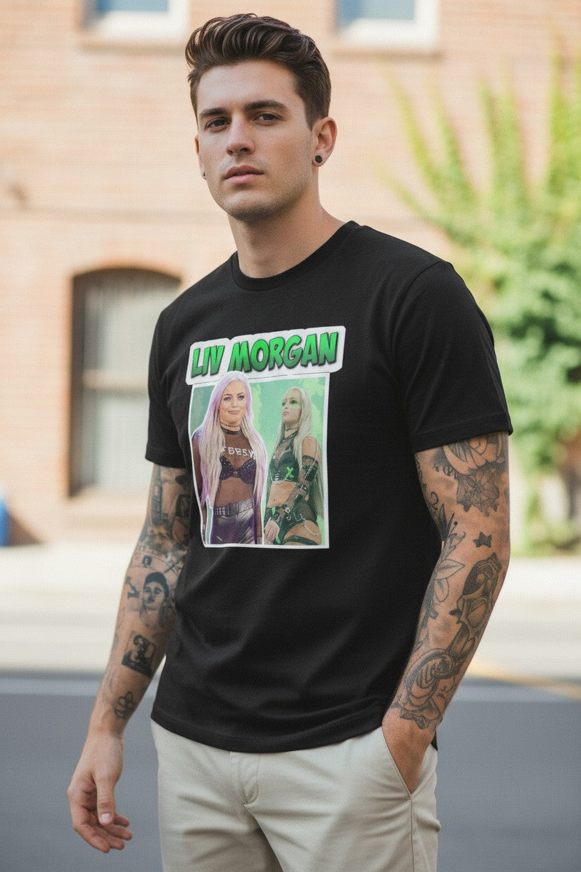 Liv Morgan Green Logo T-shirt