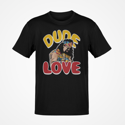 Dude Love Tie Dye Pose Black T-shirt