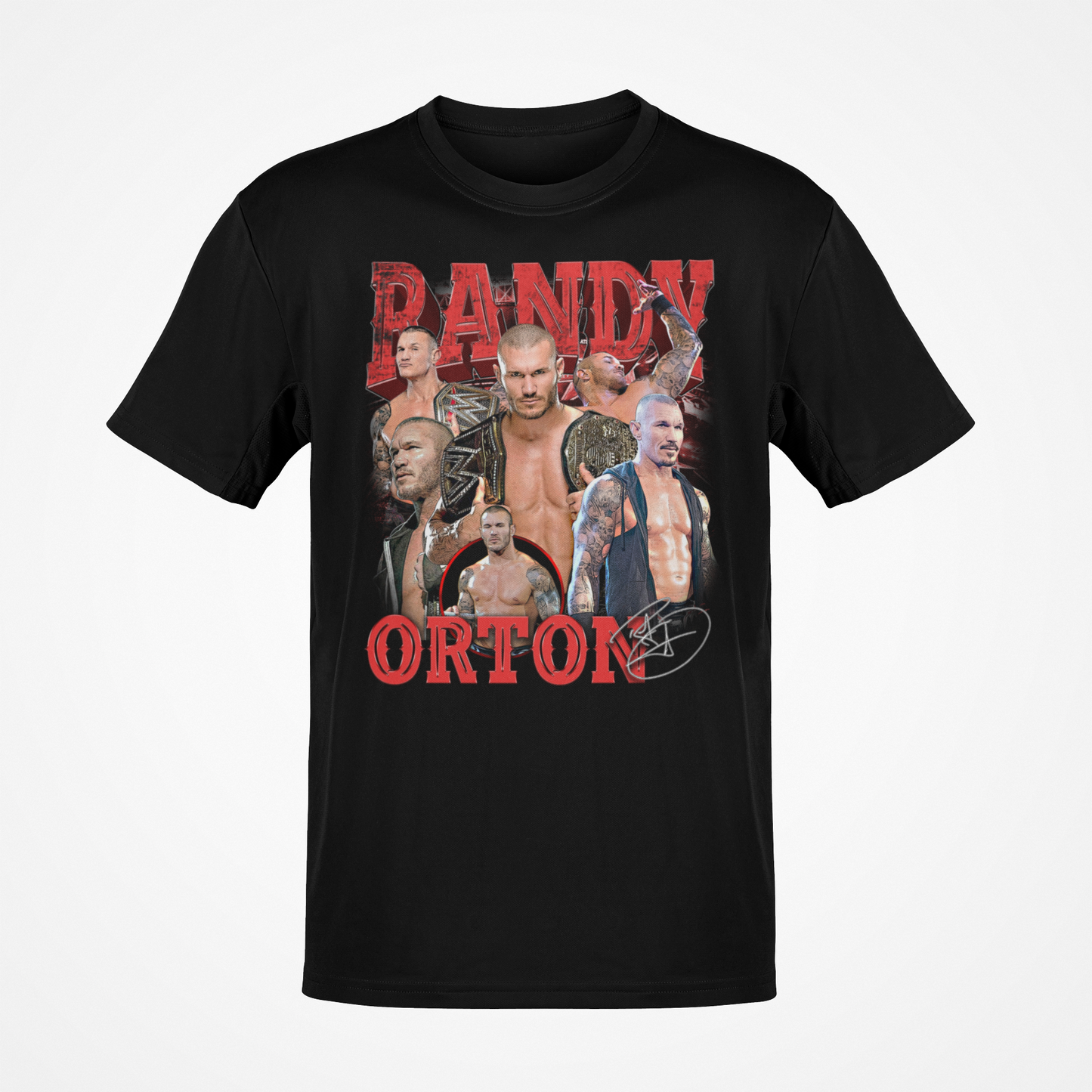 Randy Orton Six Pose Red Logo T-shirt