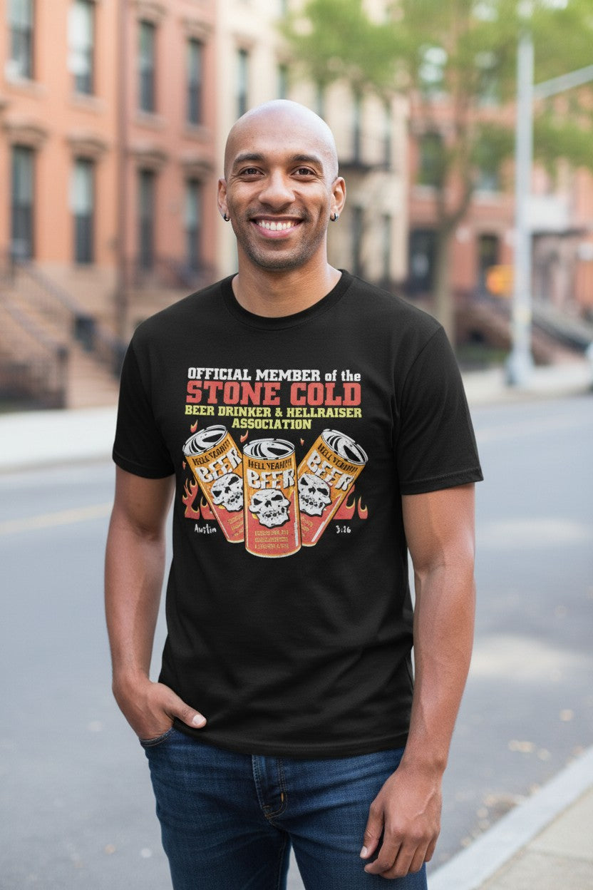 Stone Cold Steve Austin Beer Drinker Official Member T-shirt