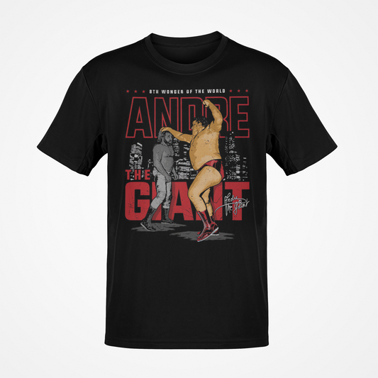 Andre The Giant Skyline Chop Black T-shirt